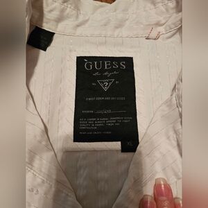 Guess White Striped Shirt